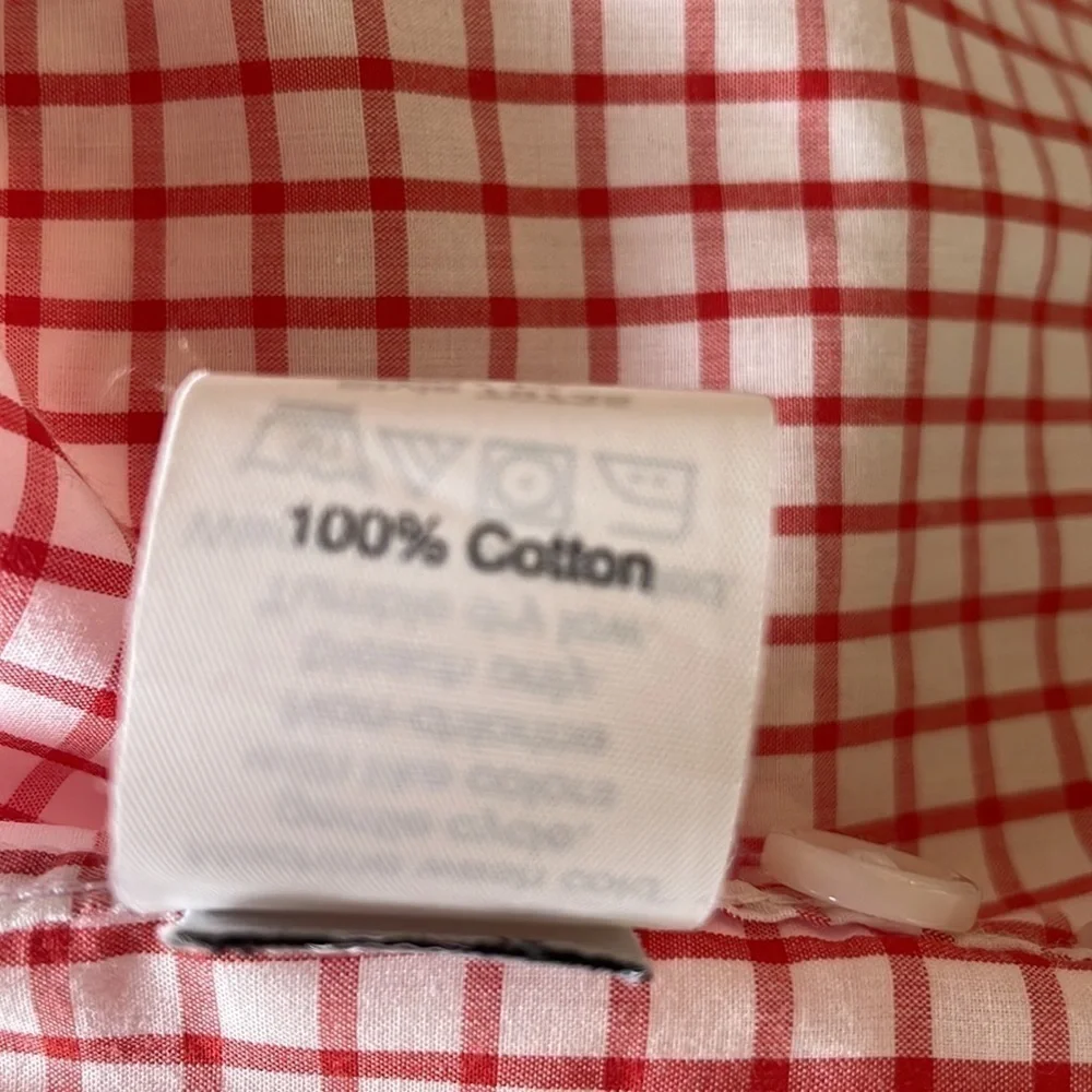 J. Crew Light Weight Shirt 100% Cotton Red Checked M
